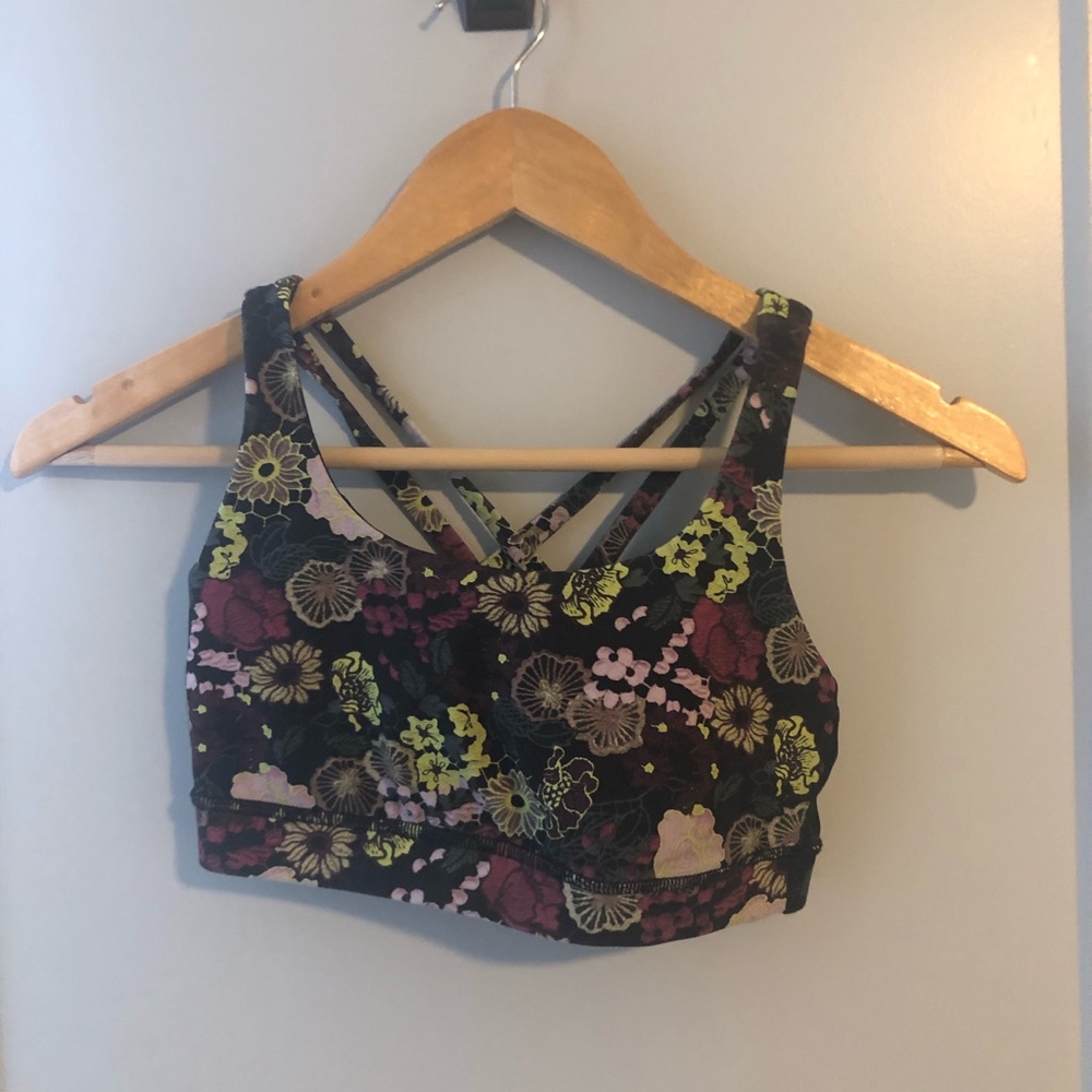 Lululemon energy bra fluorolace multi